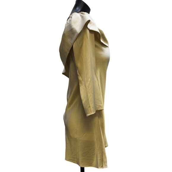 Reformation Off-Shoulder Champagne Dress M - Picture 3 of 4